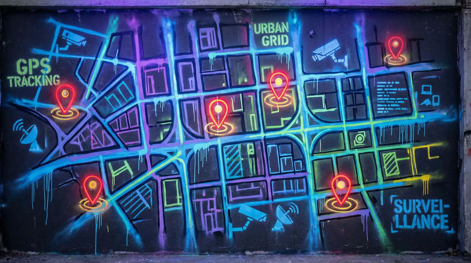姐姐的朋友3完整视频中文 狗仔追踪地图 - 城市涂鸦风格